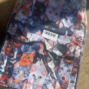 Colorful Cat Print Backpack
